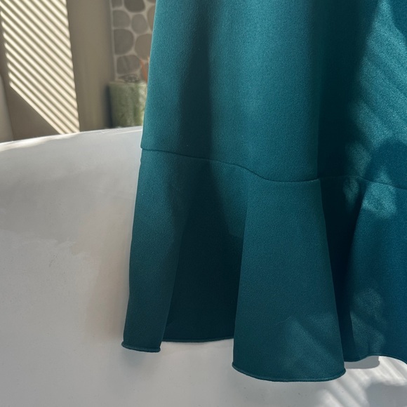 Teal Midi ruffle Dress for Women - Picture 5 of 8